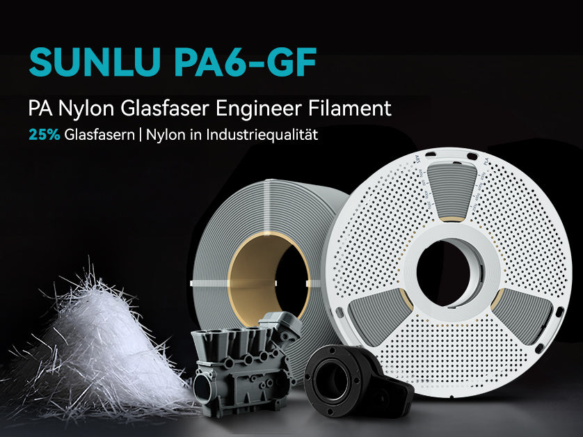 Entdecken Sie die Leistungsfähigkeit des SUNLU PA6-GF 3D-Filaments für Hochleistungsdruck