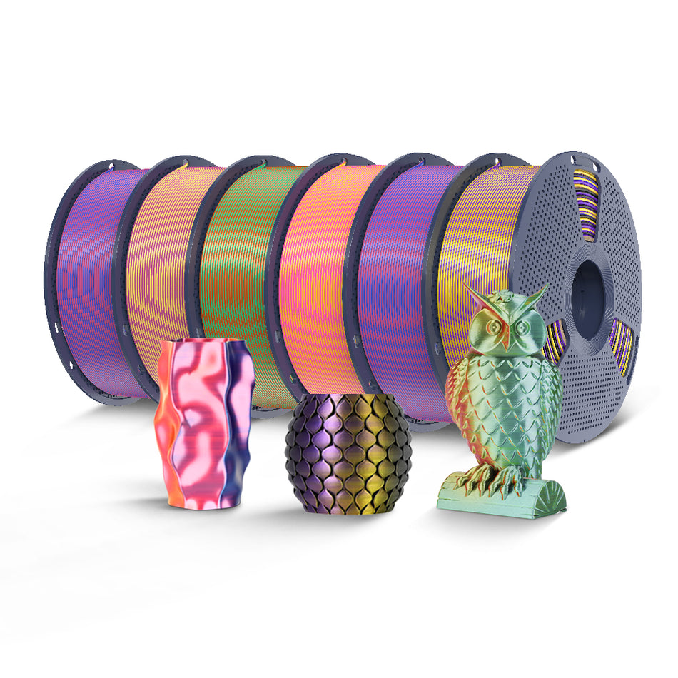 [Kaufe 3 – Spare je 2€] Multi-Color SILK (Zweifarbig, Dreifarbig, Vierfarbig) Filament 1KG