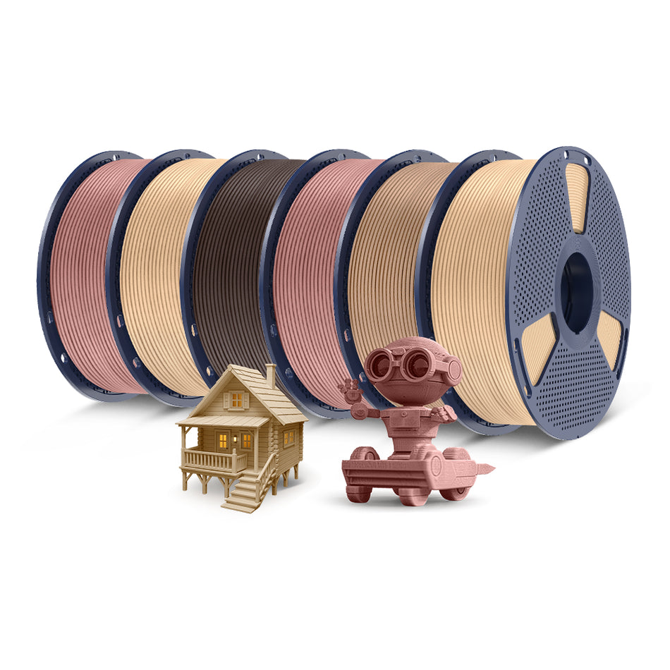 [Kaufe 3 – Spare je 2€] Optimiertes Holz PLA 3D Drucker Filament 1KG, optimierte und verbesserte Holzstruktur