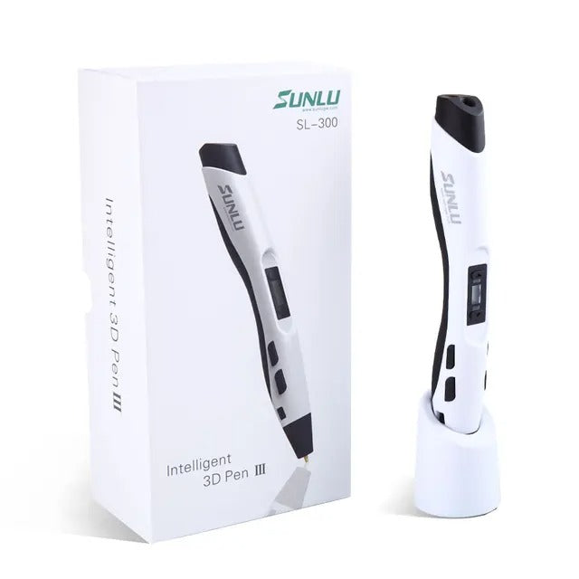 [Kaufe 2 – Spare je 2€] SL-300 3D-Druckstift, Filament 3D-Druck Portable Pen Support PLA / ABS Filament DIY 3D-Stift Lernspielzeug beliebte Geschenke für Kinder